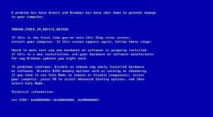 windows blue screen of death