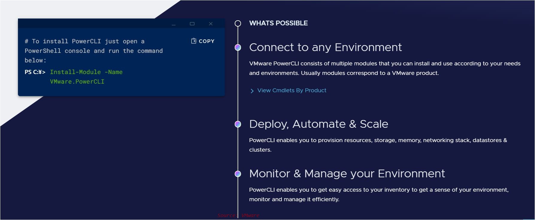 VMware PowerCLI Homepage